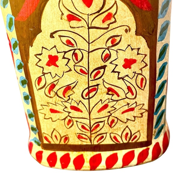 Don Romulo Mezcal Painted Tequila Glass 750ml Bottle Boho Folk Art Mexican - Picture 5 of 7